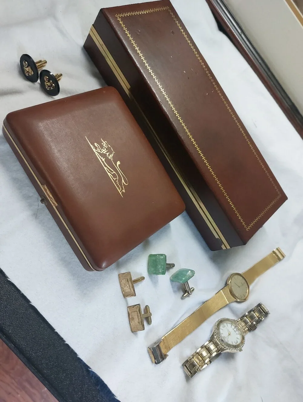 Vintage MCM Men’s Jewelry Valet Box Lot of 2 – Shields & Swank Restoration/Craft